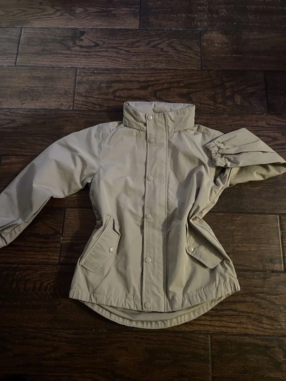 Light Beige Perforated  Unisex Jacket Size 140 Or US (9-10)
